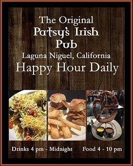 Product - The Original Patsy's Irish Pub, Laguna Niguel in Laguna Niguel, CA Bars & Grills