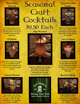 Product - The Original Patsy's Irish Pub, Laguna Niguel in Laguna Niguel, CA Bars & Grills