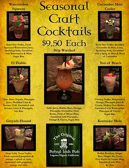 Product - The Original Patsy's Irish Pub, Laguna Niguel in Laguna Niguel, CA Bars & Grills