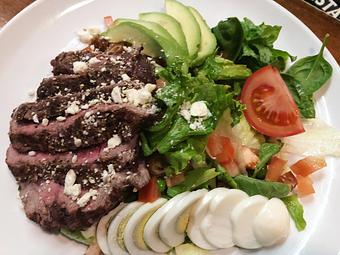 Product: Protein Salad with choice of Flamed-broiled filet mignon, chicken breast, or salmon. - The Original Patsy's Irish Pub, Laguna Niguel in Laguna Niguel, CA Bars & Grills