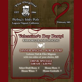 Product - The Original Patsy's Irish Pub, Laguna Niguel in Laguna Niguel, CA Bars & Grills