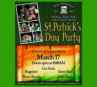 Product: Patsy's Annual St Patrick's Day Party! - The Original Patsy's Irish Pub, Laguna Niguel in Laguna Niguel, CA Bars & Grills