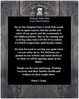 Product - The Original Patsy's Irish Pub, Laguna Niguel in Laguna Niguel, CA Bars & Grills