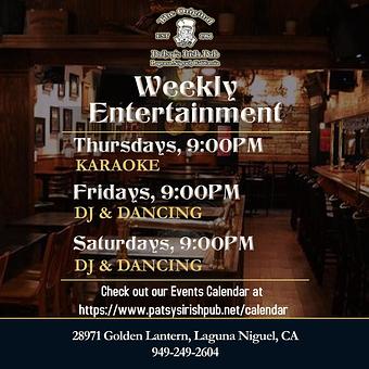 Product - The Original Patsy's Irish Pub, Laguna Niguel in Laguna Niguel, CA Bars & Grills