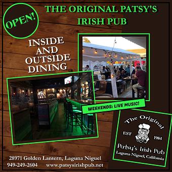 Product - The Original Patsy's Irish Pub, Laguna Niguel in Laguna Niguel, CA Bars & Grills