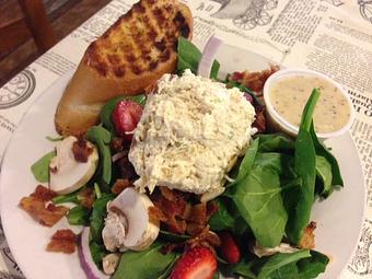 Product: Scoop of Chicken Salad on Spinach Salad (Seasonal) - The Pantry Restaurant in McKinney, TX American Restaurants Product: Scoop of Chicken Salad on Spinach Salad (Seasonal) - The Pantry Restaurant in McKinney, TX American Restaurants