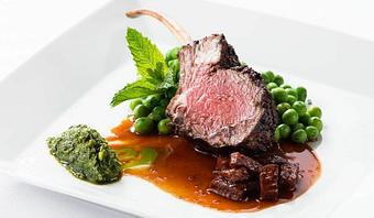 Product: Cocoa Nib Crusted Rack of California Lamb - The Restaurant at Applewood in Guerneville, CA American Restaurants