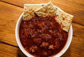 Product: Thick chunky, beefy Chili with beans - The Spaghetti Junction in New Albany, IN Italian Restaurants