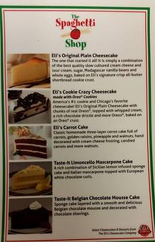 Product: Assorted desserts - The Spaghetti Junction in New Albany, IN Italian Restaurants