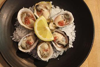 Product: Oysters on the Half Shell with Mignonette - The Waterboy in Sacramento, CA American Restaurants