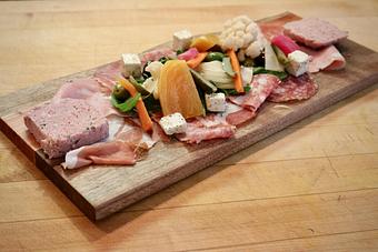 Product: Seasonally inspired menu with daily specials. Pictured: Antipasto Plate. - The Waterboy in Sacramento, CA American Restaurants