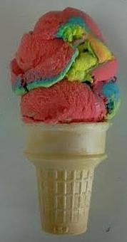 Product: Superman ice cream is a multi color ice cream people of all ages like.  It taste like vanilla with a hint of fruit flavoring.  Some say it tastes like bubblegum! - The Widow's Walk Ice Creamery & Bicycle Rentals in Clarksville, IN American Restaurants