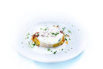 Product: Homemade pasta stuffed w/spinach, ham and ricotta, in a four cheese sauce and touch of tomato. - Tiramisu in Quincy, IL Italian Restaurants