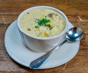 Product: Golden Corn Chowder
Applewood-smoked bacon, pulled chicken breast, fresh thyme & Yukon gold potatoes - Tonto Bar & Grill in Rancho Manana - Cave Creek, AZ American Restaurants