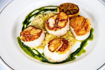 Product: NEW ENGLAND PAN-SEARED SCALLOPS - Truluck's Ocean's Finest Seafood and Crab in UTC - San Diego, CA Steak House Restaurants
