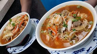 Product: Spicy seafood noodles soup - Tsing Tsao Chinese Fast Food in Des Moines, IA Chinese Restaurants