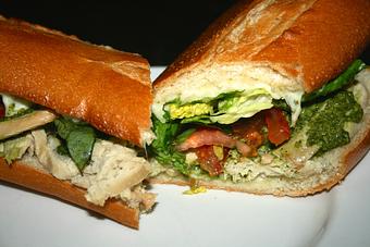 Product: Turkey Pesto Sandwich - Upper Crust Pizza & Pasta in Westside Santa Cruz - Santa Cruz, CA Pizza Restaurant