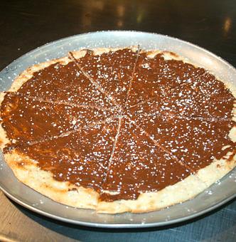 Product: Nutella Pizza topped with powered sugar - Upper Crust Pizza & Pasta in Westside Santa Cruz - Santa Cruz, CA Pizza Restaurant