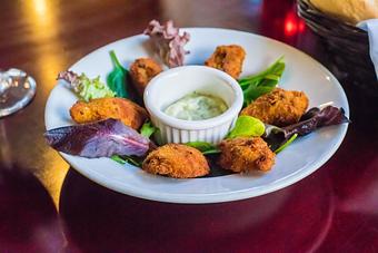 Product: Fried Artichoke Hearts - Utopia Good Food & Fine Art in Long Beach, CA Bars & Grills