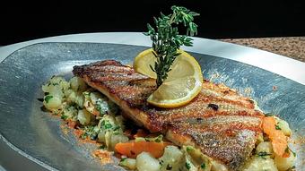 Product: Branzino con Patate e Carciofi - Vico Restaurant & Bar in Hudson, NY Italian Restaurants Product: Branzino con Patate e Carciofi - Vico Restaurant & Bar in Hudson, NY Italian Restaurants