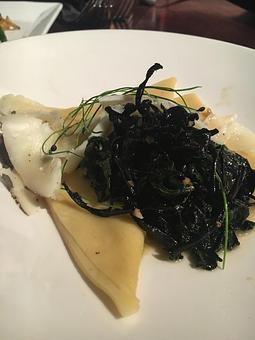 Product: black trumpet mushrooms, cavolo nero, cacaio di bosco al tartufo - Vinology Restaurant & Event Space in Downtown Ann Arbor - Ann Arbor, MI Restaurants/Food & Dining