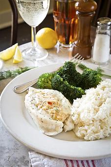 Product: Stuffed Broiled Flounder - Virginia's On King in Historic Downtown Charleston - Charleston, SC American Restaurants