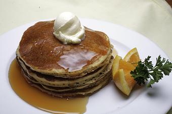 Product: Our delicious Pumpkin Pancakes! - Wilma's Patio Restaurant in Balboa Island - Newport Beach, CA American Restaurants