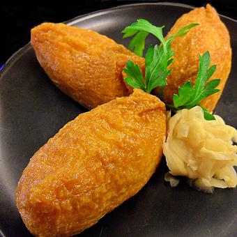 Product: inari, stuffed seasoned tofu pockets - Windy's Sukiyaki in Ogden, UT Japanese Restaurants