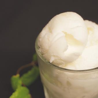 Product: Lychee sherbet with coconut jelly - Windy's Sukiyaki in Ogden, UT Japanese Restaurants