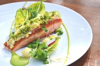 Product: Atlantic Salmon
Parmesan & Herb Crusted
Yukon Potato, Gem Lettuce, Breakfast Radish
Preserved Meyer Lemon - Winsor House Inn in Snug Harbor - Duxbury, MA American Restaurants Product: Atlantic Salmon
Parmesan & Herb Crusted
Yukon Potato, Gem Lettuce, Breakfast Radish
Preserved Meyer Lemon - Winsor House Inn in Snug Harbor - Duxbury, MA American Restaurants