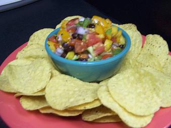 Product: Hand Diced Salsa & Chips - Words AfterWords in Smack in the Middle of Old Hardy Town - Hardy, AR American Restaurants