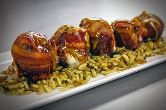 Product: Louies Venison Roll Ups - YO Ranch Steakhouse in West End - Dallas, TX Seafood Restaurants