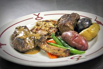Product: Wild Game Mixed Grill - YO Ranch Steakhouse in West End - Dallas, TX Seafood Restaurants