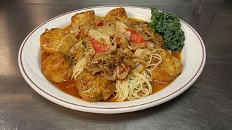 Product: Our hallmark dish, created by Yianni - Yianni's Restaurant & Bar in Gates Center - Rochester, NY Italian Restaurants