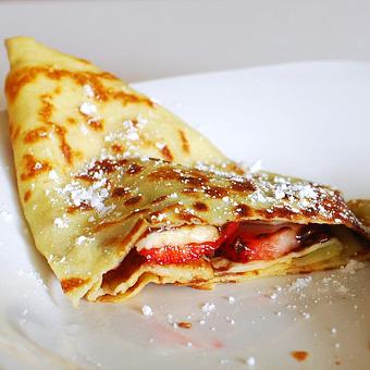 Product: Strawberry Crepe - Yummy Mpanadas! in Houston, TX Spanish Restaurants