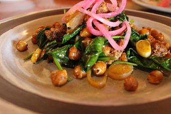 Product: Part of our seasonal menu. Whey Spiced Chorizo, Farm Spinach, Local Leeks, Pickled Onions - Zona 78 in Tucson, AZ Italian Restaurants Product: Part of our seasonal menu. Whey Spiced Chorizo, Farm Spinach, Local Leeks, Pickled Onions - Zona 78 in Tucson, AZ Italian Restaurants