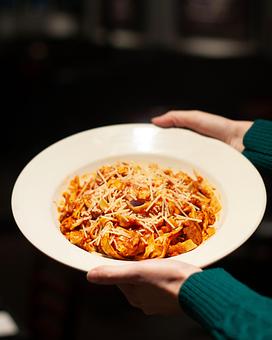 Product: grilled chicken, bay shrimp and andouille sausage tossed in spicy black magic tomato
sauce with fresh egg fettuccini pasta. - Midtown Cafe in Nashville, TN American Restaurants Product: grilled chicken, bay shrimp and andouille sausage tossed in spicy black magic tomato
sauce with fresh egg fettuccini pasta. - Midtown Cafe in Nashville, TN American Restaurants