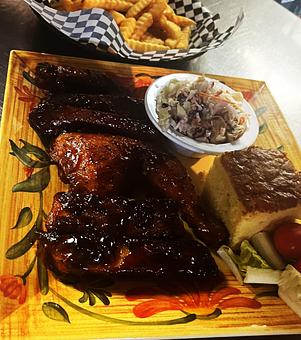 Product: Quarter BBQ chicken, half a rack of our St.Louis Style ribs served with cornbread and your choice of two sides. Sides- French Fries- Coleslaw- House Salad- Baked Beans. 19.95 - Nikolas Pizza in Newport, RI Pizza Restaurant