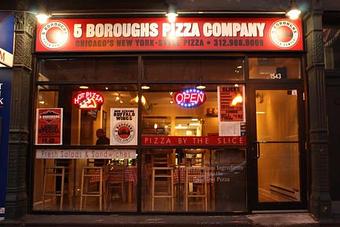 Exterior - 5 Boroughs Pizza Company in Old Town - Chicago, IL Pizza Restaurant