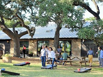 Exterior - Alice's Restaurant at Treaty Oak Distilling in Dripping Springs, TX American Restaurants