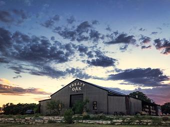 Exterior: Treaty Oak Distilling - Alice's Restaurant at Treaty Oak Distilling in Dripping Springs, TX American Restaurants