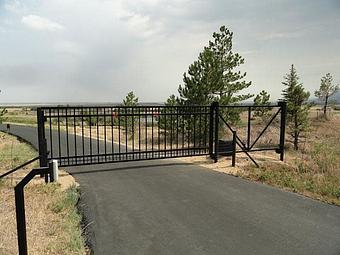 Exterior: Athena Cantilever Slide Gate - Amazing Gates of America in Albuquerque, NM Business Services