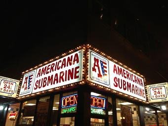 Exterior - Americana Submarine in Chicago, IL Sandwich Shop Restaurants