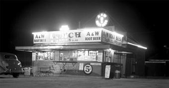 Exterior: South Side A & W (1948) - Ardy & Ed's Drive In in Oshkosh, WI Hamburger Restaurants