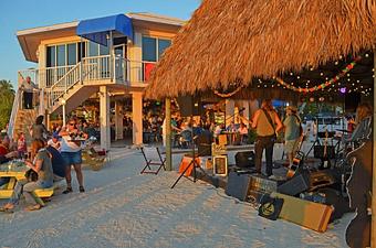 Exterior: Beach Bar & Live Music - Bayside Grille & Sunset Bar in Sunset Cove - Key Largo, FL Bars & Grills