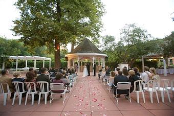 Exterior: WestWing Terrace Ceremony - Briarhurst Manor in Manitou Springs, CO Restaurants/Food & Dining