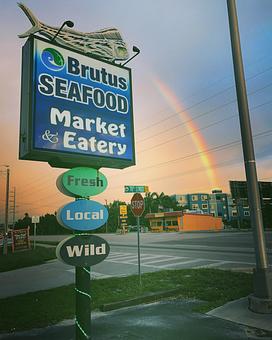 Exterior - Brutus Seafood in Marathon, FL Sandwich Shop Restaurants