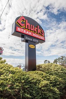 Exterior - Chuck's Steak House in Restaurant Row - Myrtle Beach, SC Steak House Restaurants
