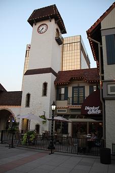 Exterior: Park Under The Clock Tower - Dierdorf & Hart's Steakhouse in Maryland Heights, Missouri - Saint Louis, MO American Restaurants