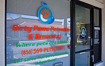 Exterior - Dirty Paws Pet Wash in San Diego, CA Pet Boarding & Grooming